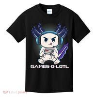 Axolotl Playing Console Video Games Gamesolotl Gaming Kids T-Shirt thumb 0