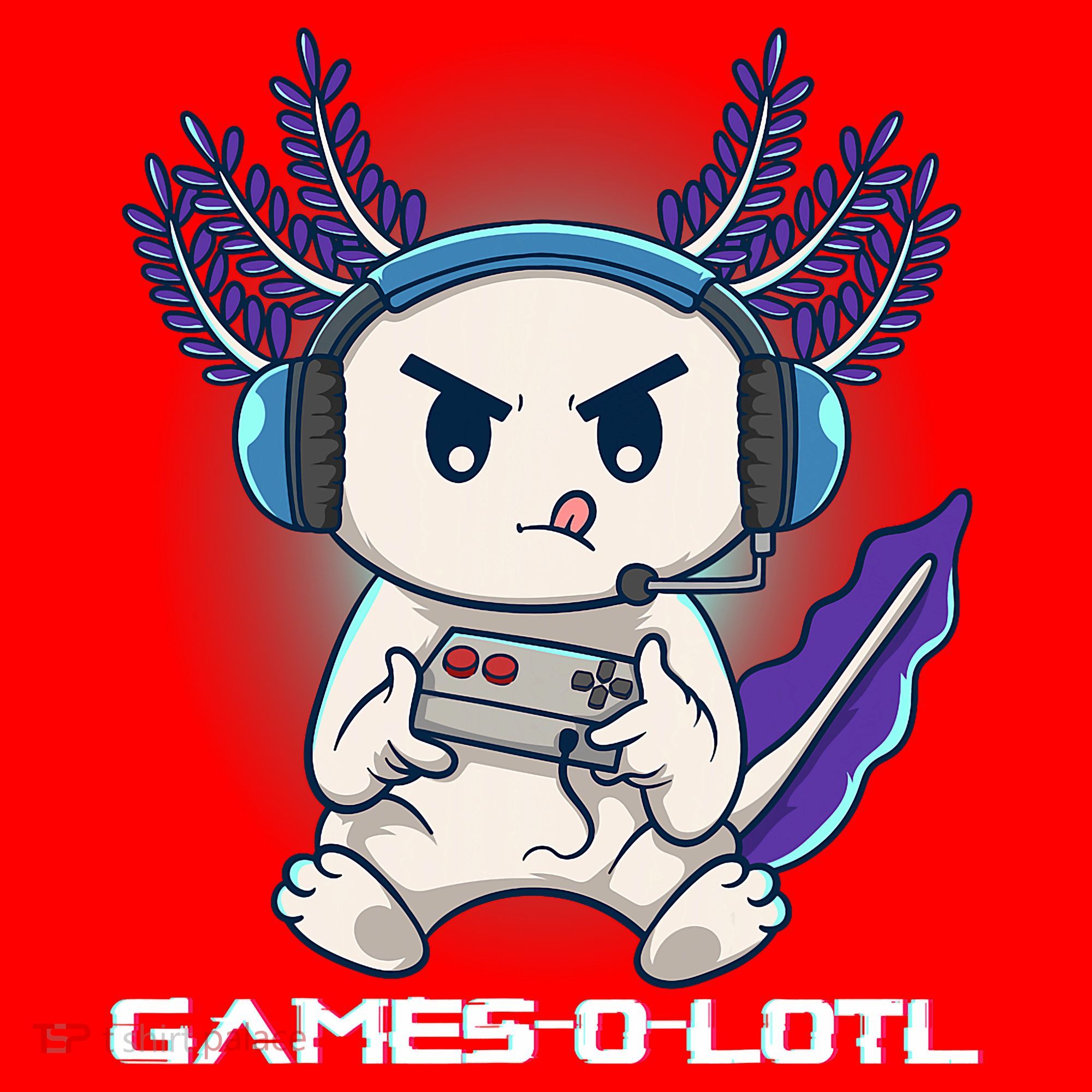Axolotl Playing Console Video Games Gamesolotl Gaming Santa Hat