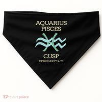 Aquarius Pisces Cusp Zodiac Horoscope USA-Made Doggie Bandana thumb 0
