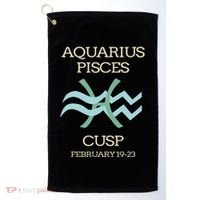 Aquarius Pisces Cusp Zodiac Horoscope Golf Towel thumb 0