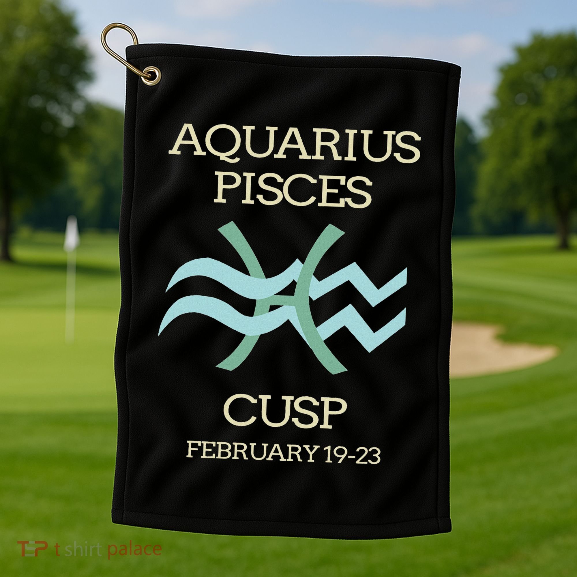 Aquarius Pisces Cusp Zodiac Horoscope Golf Towel