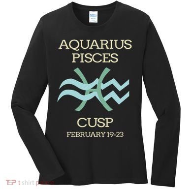 Aquarius Pisces Cusp Zodiac Horoscope Women's Long Sleeve Shirt