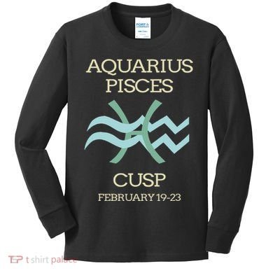 Aquarius Pisces Cusp Zodiac Horoscope Kids Long Sleeve Shirt