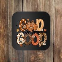 Autumn Pumpkin Christian Thanksgiving Faith God Is So Good Coaster thumb 0