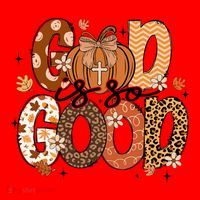 Autumn Pumpkin Christian Thanksgiving Faith God Is So Good Santa Hat thumb 1