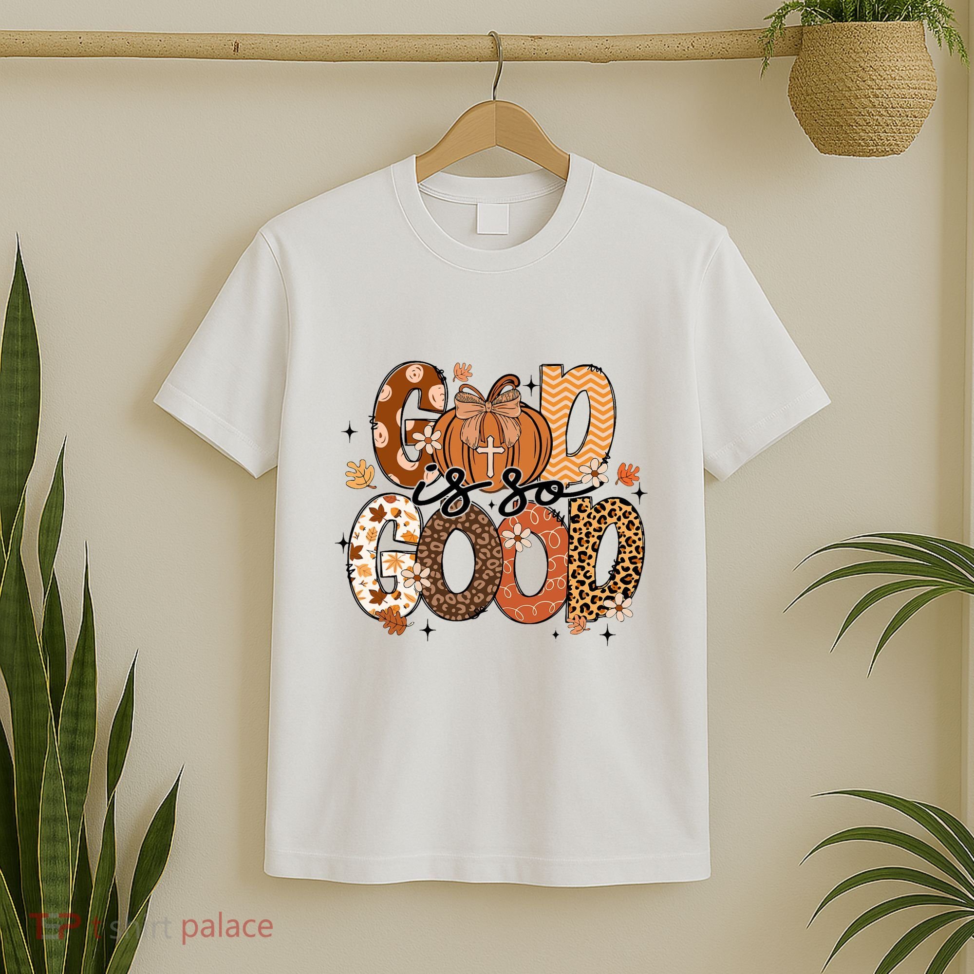 Autumn Pumpkin Christian Thanksgiving Faith God Is So Good T-Shirt