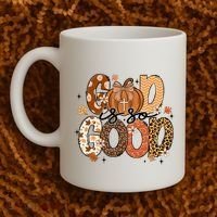 Autumn Pumpkin Christian Thanksgiving Faith God Is So Good Coffee Mug thumb 2
