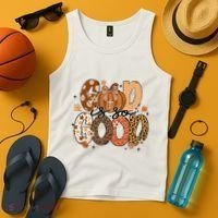 Autumn Pumpkin Christian Thanksgiving Faith God Is So Good Tank Top thumb 4
