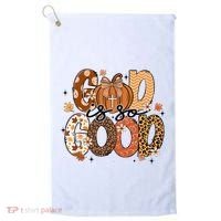 Autumn Pumpkin Christian Thanksgiving Faith God Is So Good Golf Towel thumb 0