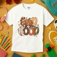 Autumn Pumpkin Christian Thanksgiving Faith God Is So Good Kids T-Shirt thumb 3