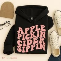 Apple Pickin Cider Sippin Apple Picking Crew Harvest Season Hoodie thumb 4