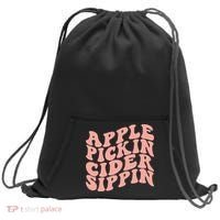 Apple Pickin Cider Sippin Apple Picking Crew Harvest Season Sweatshirt Cinch Pack Bag thumb 0