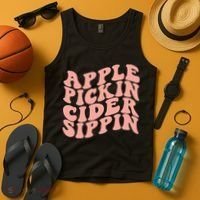 Apple Pickin Cider Sippin Apple Picking Crew Harvest Season Tank Top thumb 4