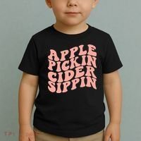 Apple Pickin Cider Sippin Apple Picking Crew Harvest Season Toddler T-Shirt thumb 2