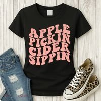 Apple Pickin Cider Sippin Apple Picking Crew Harvest Season Women's T-Shirt thumb 3