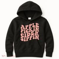 Apple Pickin Cider Sippin Apple Picking Crew Harvest Season Kids Hoodie thumb 0