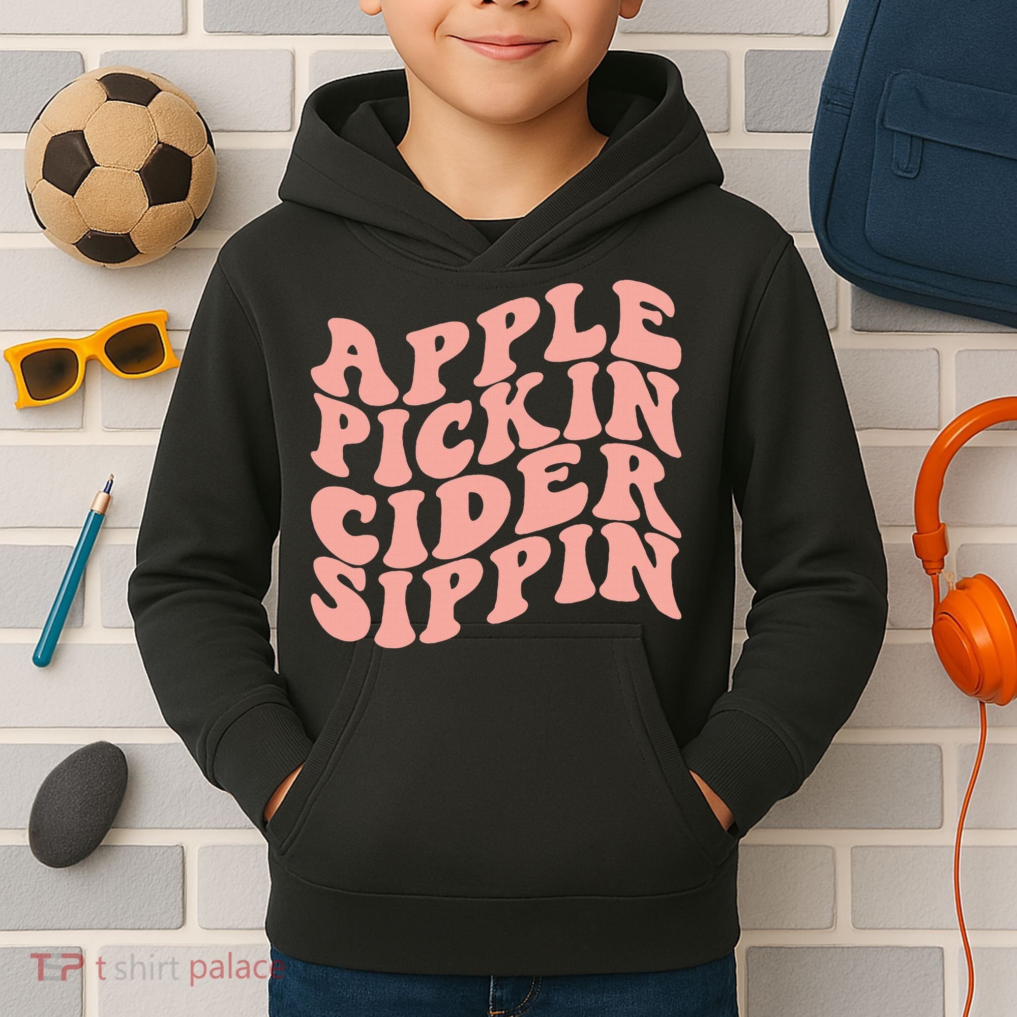 Apple Pickin Cider Sippin Apple Picking Crew Harvest Season Kids Hoodie