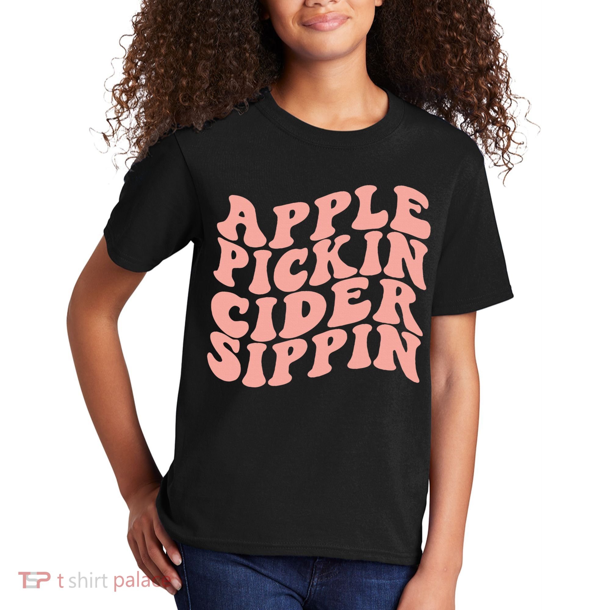 Apple Pickin Cider Sippin Apple Picking Crew Harvest Season Kids T-Shirt