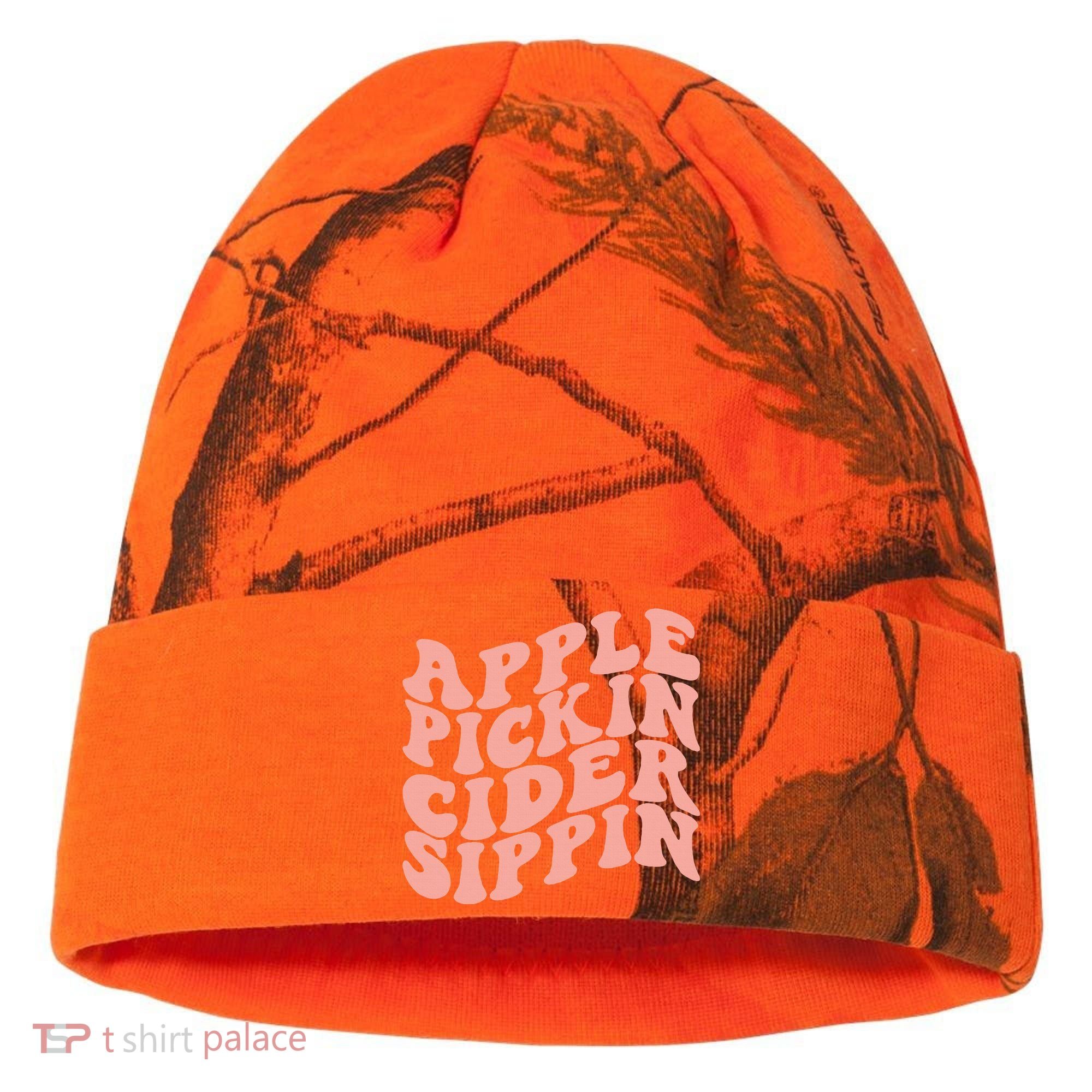 Apple Pickin Cider Sippin Apple Picking Crew Harvest Season Kati Licensed 12" Camo Cuffed Beanie