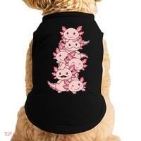 Axolotl Pile Cute Animals Kawaii Anime Funny Axolotl Doggie Tank thumb 0
