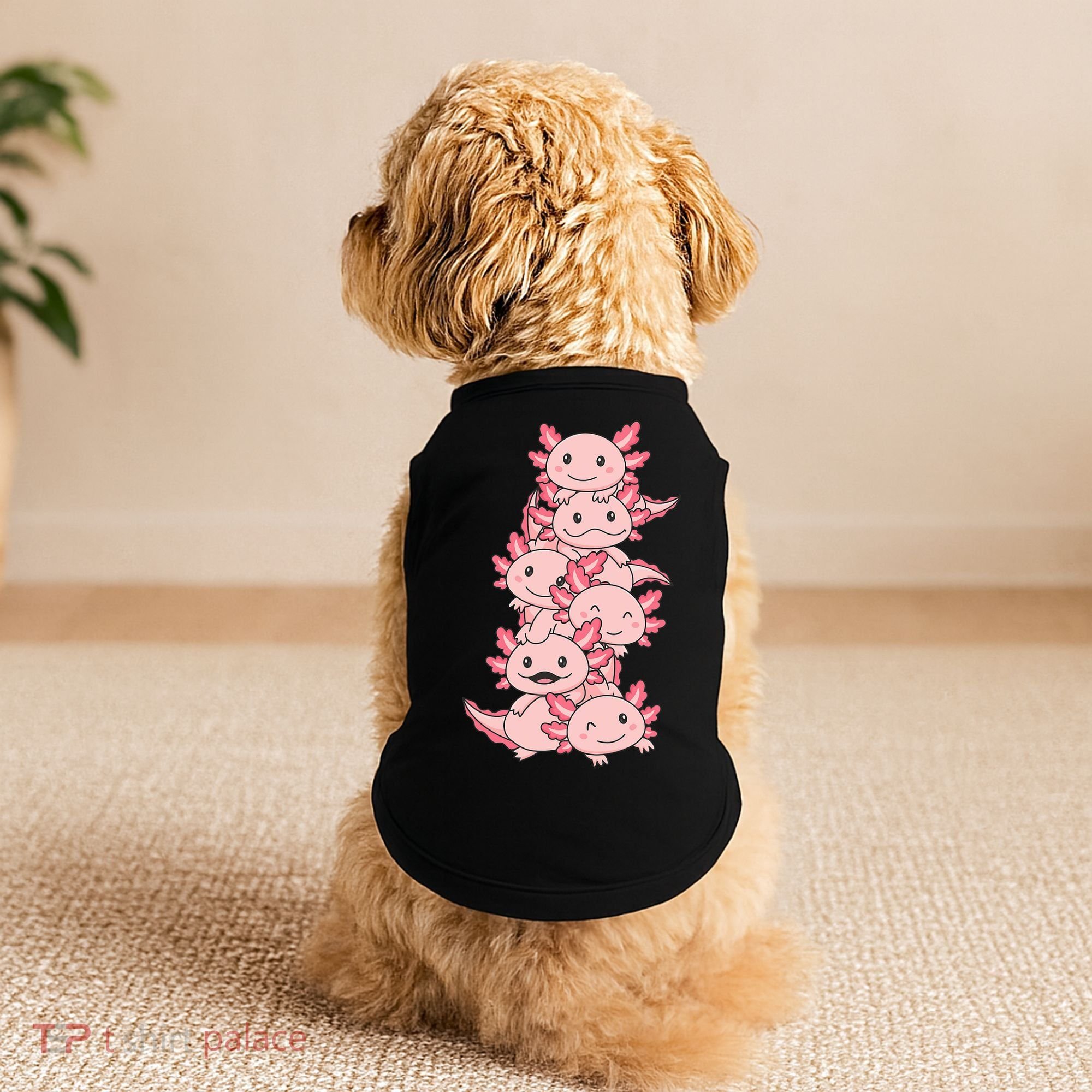 Axolotl Pile Cute Animals Kawaii Anime Funny Axolotl Doggie Tank