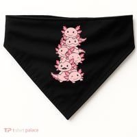 Axolotl Pile Cute Animals Kawaii Anime Funny Axolotl USA-Made Doggie Bandana thumb 0