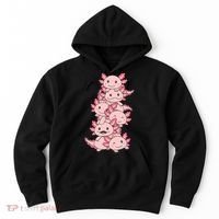 Axolotl Pile Cute Animals Kawaii Anime Funny Axolotl Hoodie thumb 0