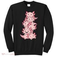 Axolotl Pile Cute Animals Kawaii Anime Funny Axolotl Sweatshirt thumb 0