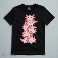 Axolotl Pile Cute Animals Kawaii Anime Funny Axolotl T-Shirt thumb 5