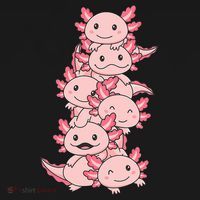 Axolotl Pile Cute Animals Kawaii Anime Funny Axolotl Bucket Hat thumb 4
