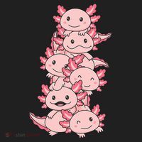 Axolotl Pile Cute Animals Kawaii Anime Funny Axolotl 11oz C Handle Ceramic Mug thumb 5