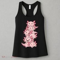 Axolotl Pile Cute Animals Kawaii Anime Funny Axolotl Women's Tank Top thumb 3