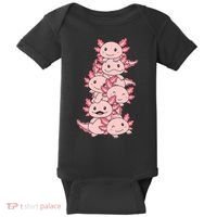 Axolotl Pile Cute Animals Kawaii Anime Funny Axolotl Baby Bodysuit thumb 0