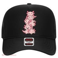 Axolotl Pile Cute Animals Kawaii Anime Funny Axolotl Hat thumb 0