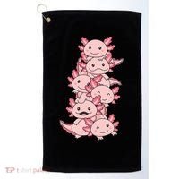Axolotl Pile Cute Animals Kawaii Anime Funny Axolotl Golf Towel thumb 0