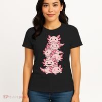Axolotl Pile Cute Animals Kawaii Anime Funny Axolotl Women's T-Shirt thumb 4