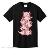 Axolotl Pile Cute Animals Kawaii Anime Funny Axolotl Kids T-Shirt thumb 0