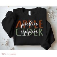 Apple Pickin Cider Sippin Apple Picking Crew Harvest Season Sweatshirt thumb 2