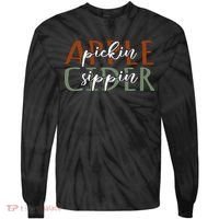Apple Pickin Cider Sippin Apple Picking Crew Harvest Season Tie-Dye Long Sleeve Shirt thumb 0