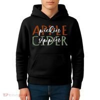 Apple Pickin Cider Sippin Apple Picking Crew Harvest Season Kids Hoodie thumb 4