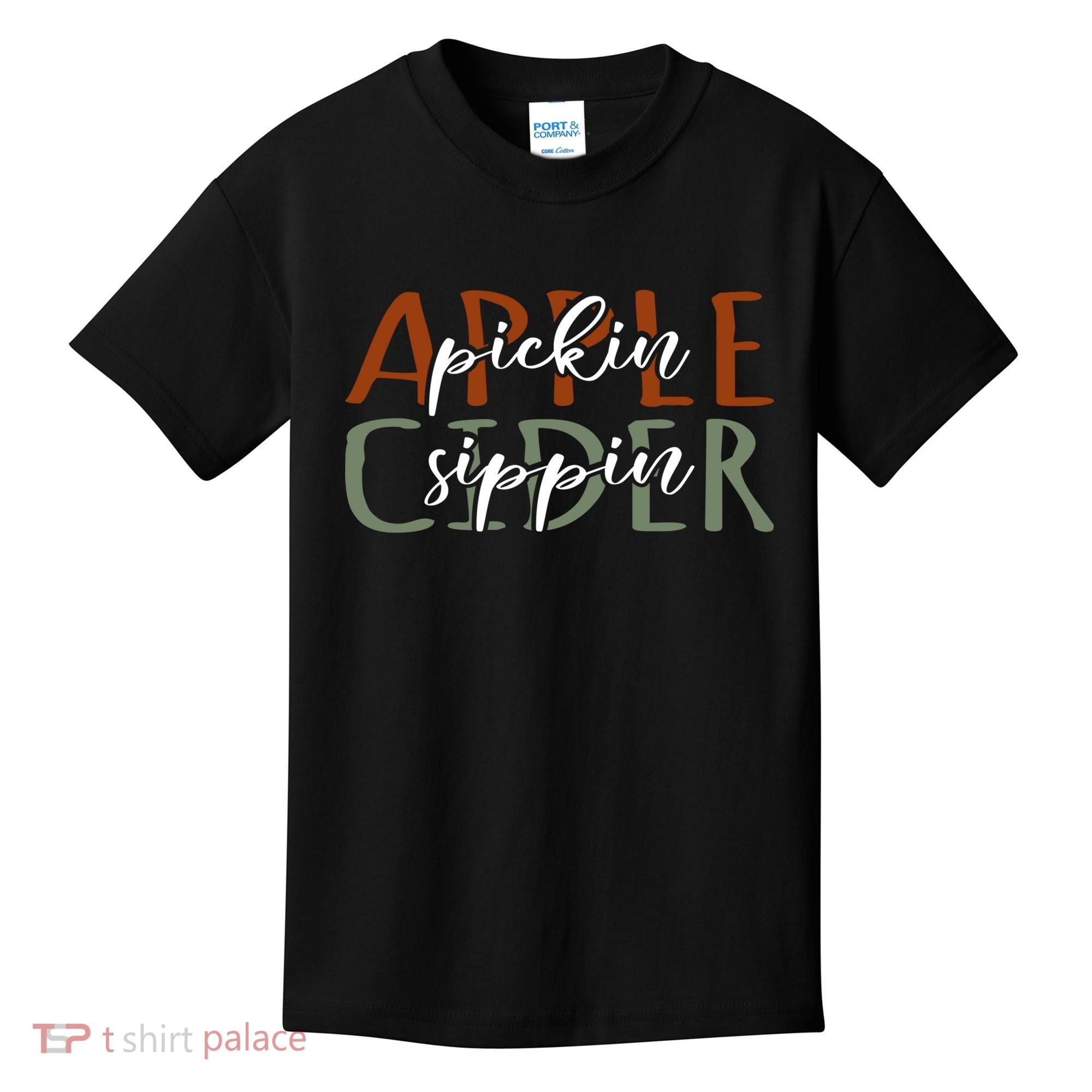 Apple Pickin Cider Sippin Apple Picking Crew Harvest Season Kids T-Shirt