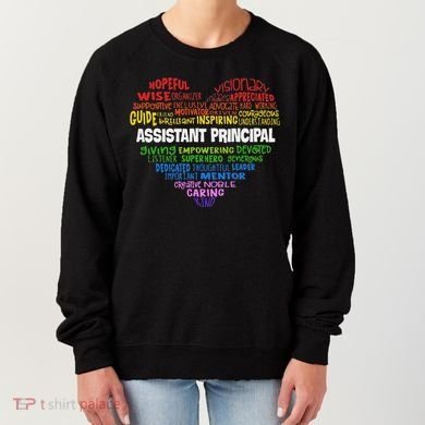 Assistant Principal Cute Hear Back To School Women's Sweatshirt