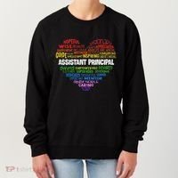 Assistant Principal Cute Hear Back To School Women's Sweatshirt thumb 0