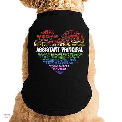 Assistant Principal Cute Hear Back To School Doggie Tank