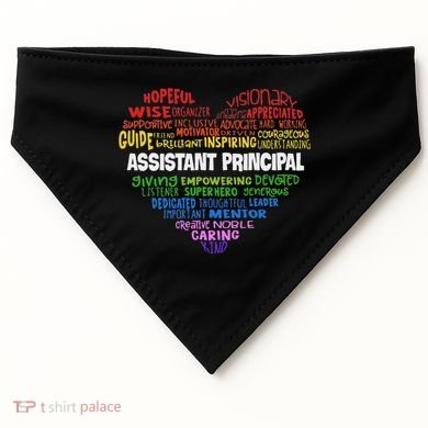 Assistant Principal Cute Hear Back To School USA-Made Doggie Bandana