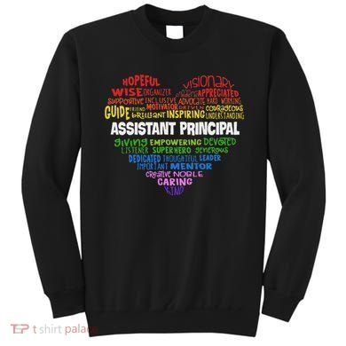 Assistant Principal Cute Hear Back To School Sweatshirt