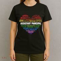 Assistant Principal Cute Hear Back To School T-Shirt thumb 4