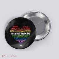 Assistant Principal Cute Hear Back To School Button thumb 0
