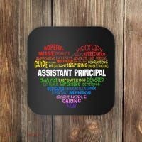 Assistant Principal Cute Hear Back To School Coaster thumb 0
