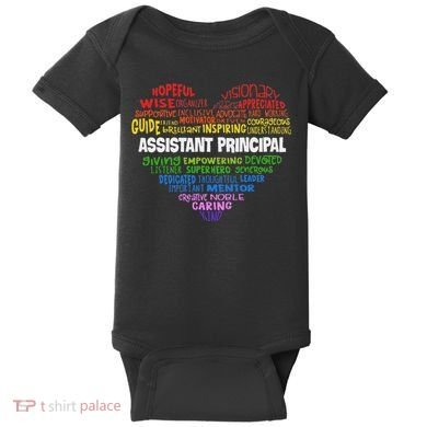 Assistant Principal Cute Hear Back To School Baby Bodysuit
